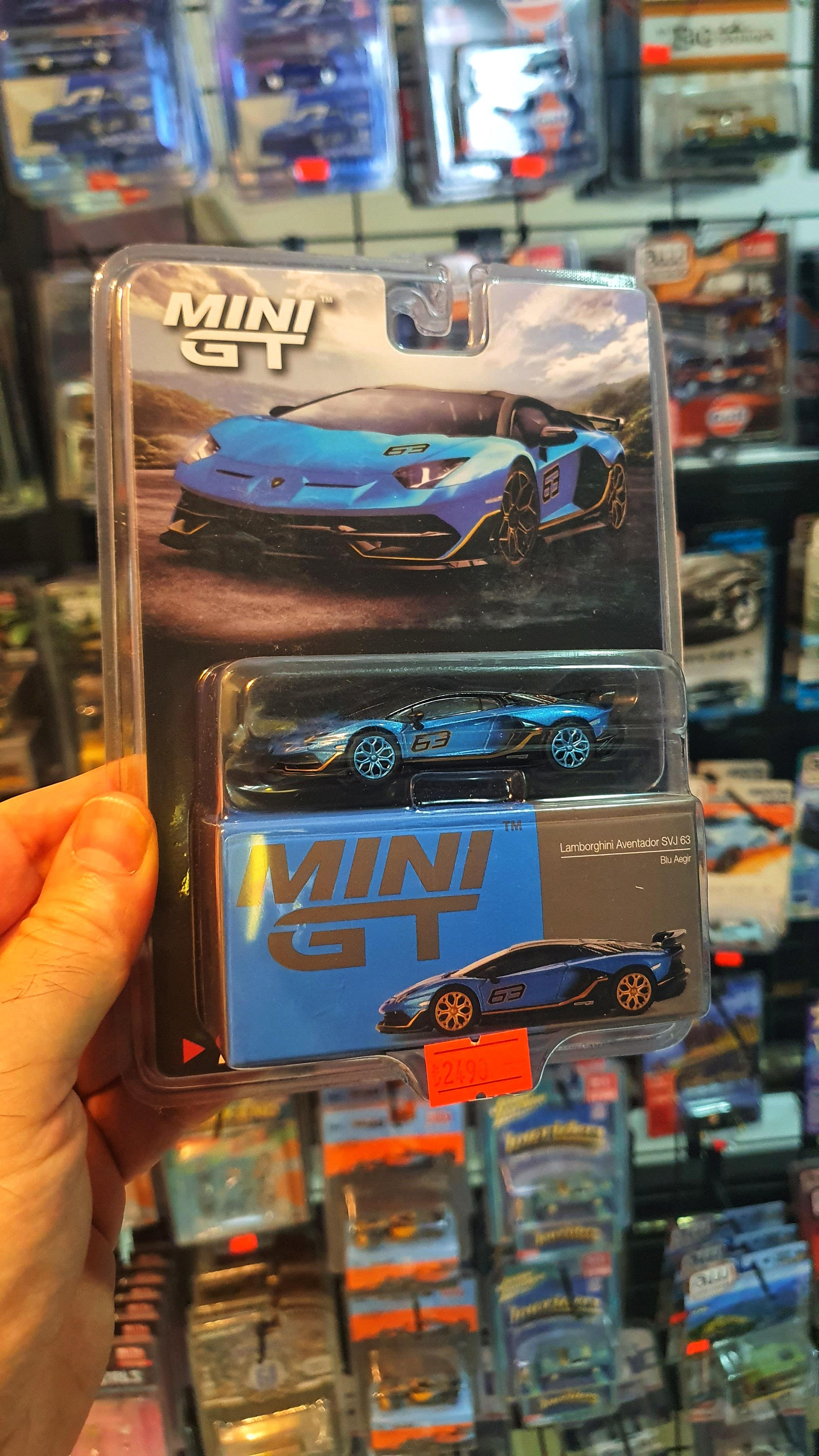 Mini GT Lamborghini Aventador SVJ 63 Blu Aegir CHASE
