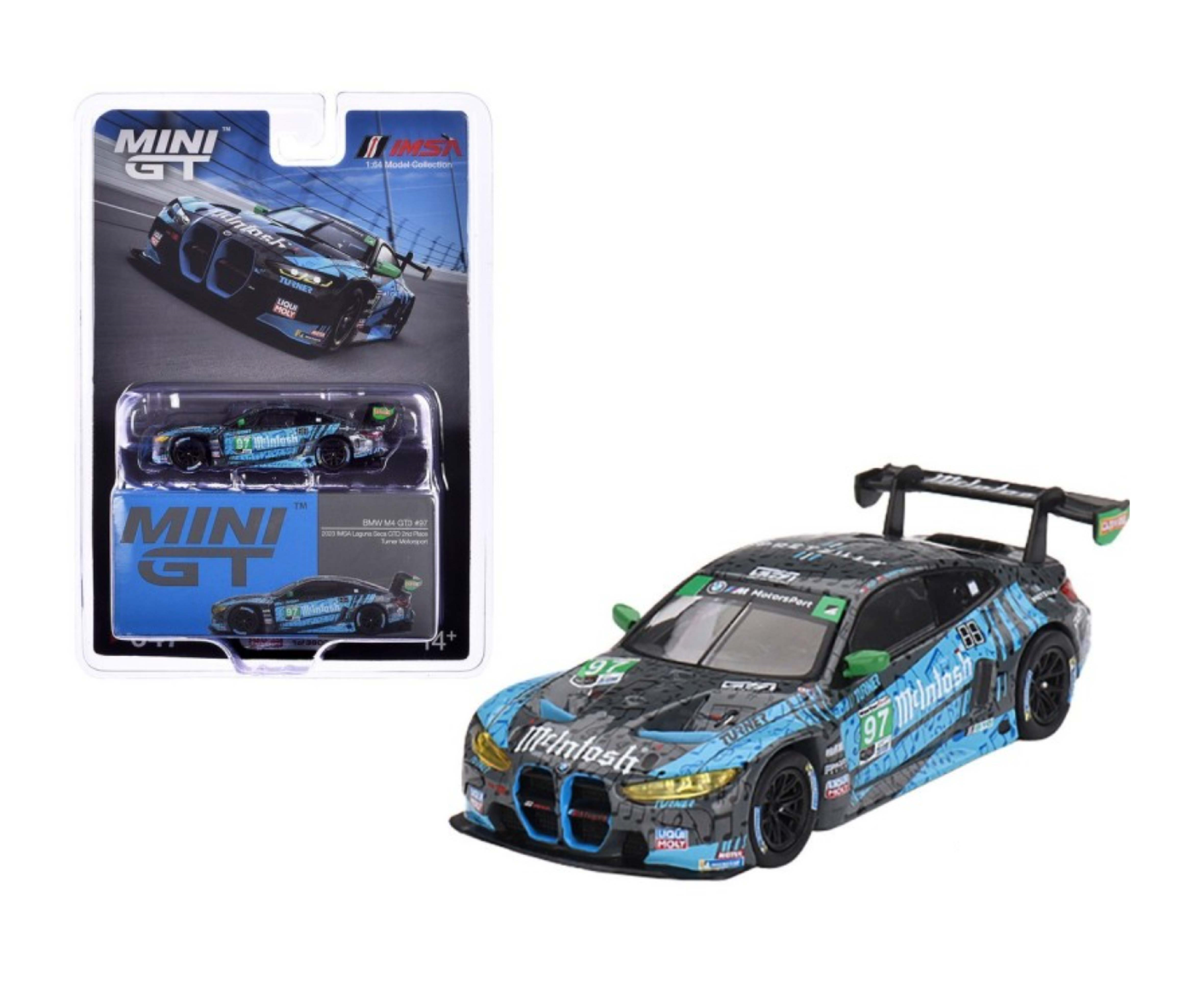 Mini GT Mijo Bmw M4 GT3 #97 2023 IMSA Laguna Seca GTD 2nd Place Turner Motorsport