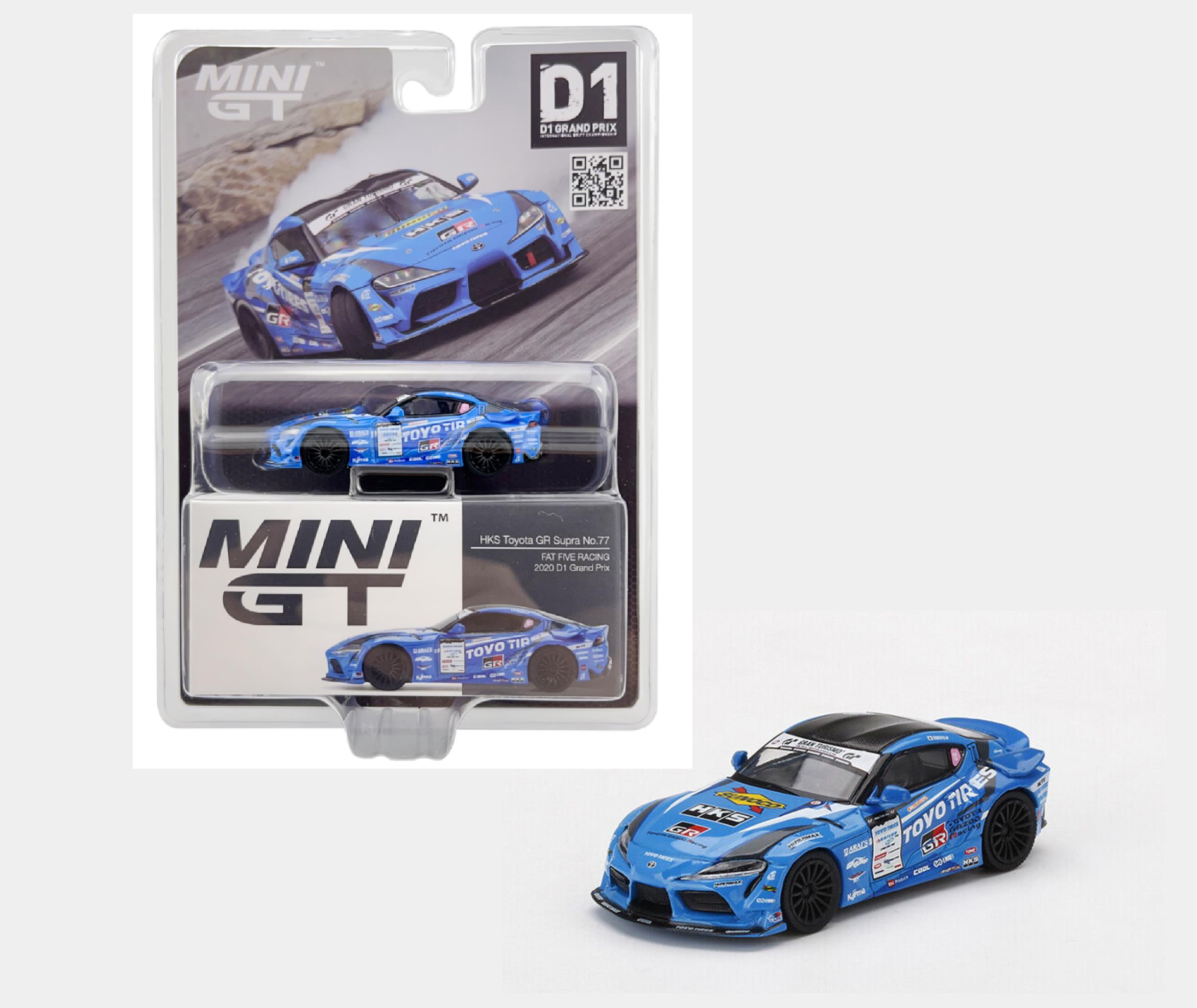 Mini GT Mijo HKS Toyota GR Supra No.77 FAT FIVE Racing 2020 D1 Grand Prix Japan Exclusive rhd
