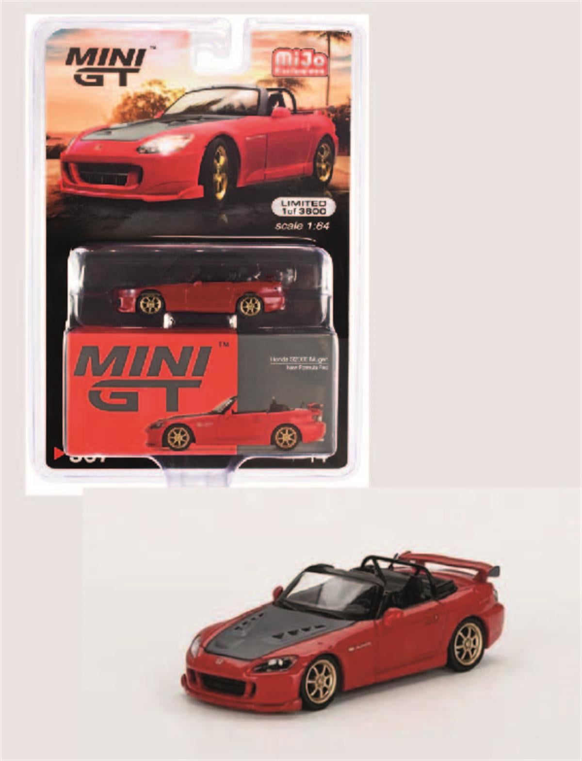 Mini GT Mijo Honda S2000 (AP2) Mugen New Formula Red LHD