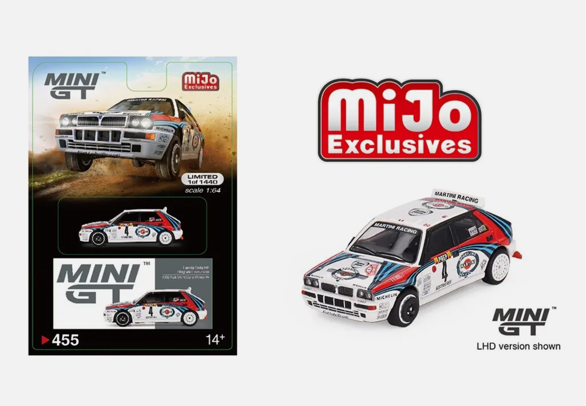 Mini GT Mijo Lancia Delta HF integrale Evoluzione 1992 Rally MonteCarlo Winner #4