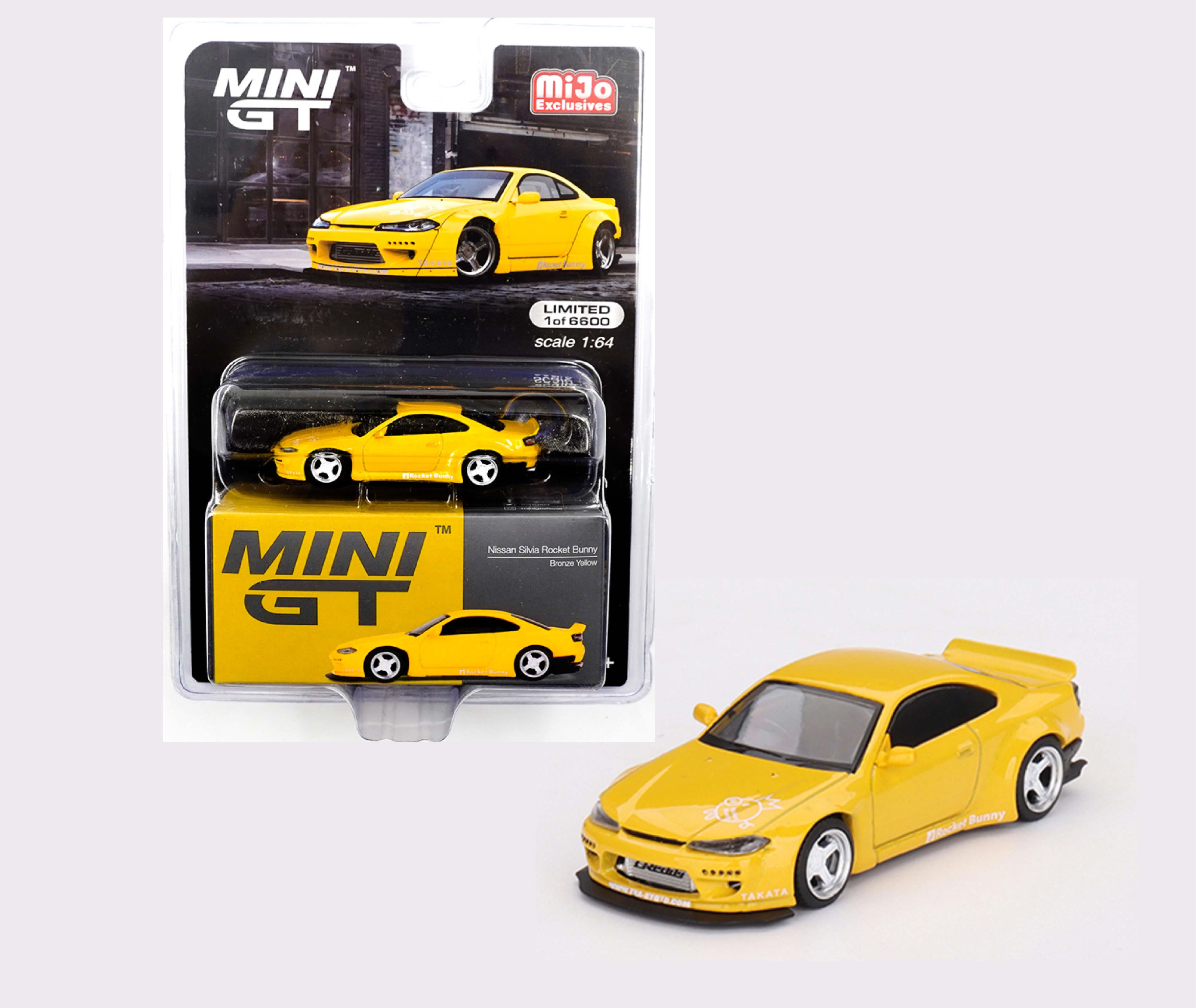 Mini GT Mijo Nissan Silvia S15 Rocket Bunny Bronze Yellow rhd