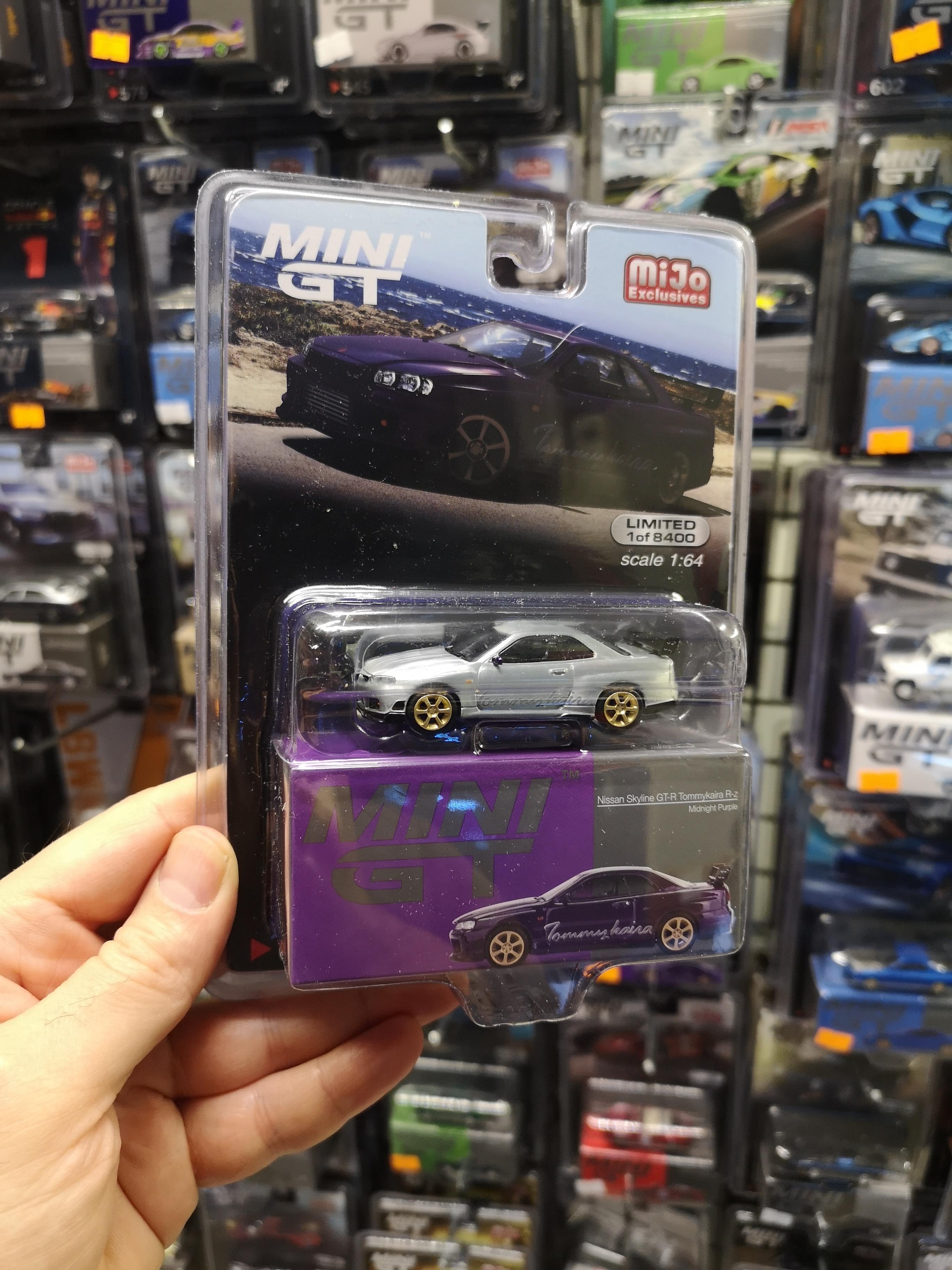 Mini GT Mijo Nissan Skyline GT-R R34 Tommykaira R-z Midnight Purple rhd CHASE