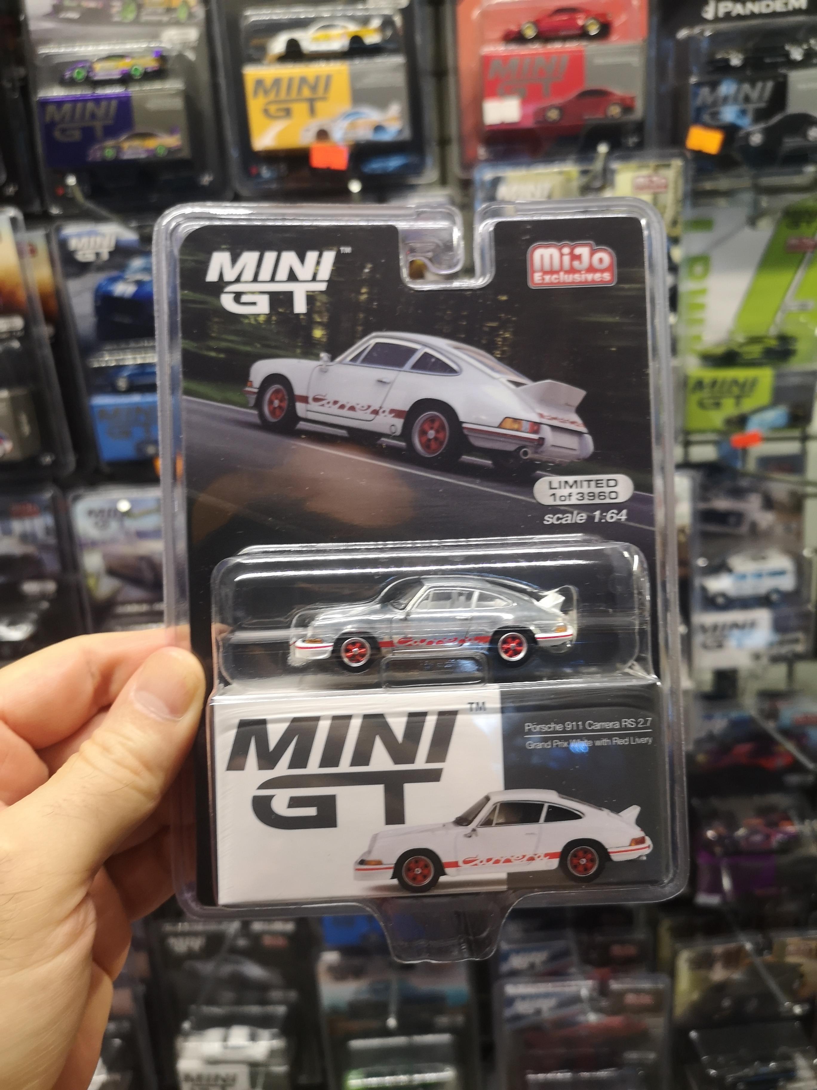 Mini GT Mijo Porsche 911 Carrera RS 2.7 Grand Prix White with Red Livery lhd CHASE