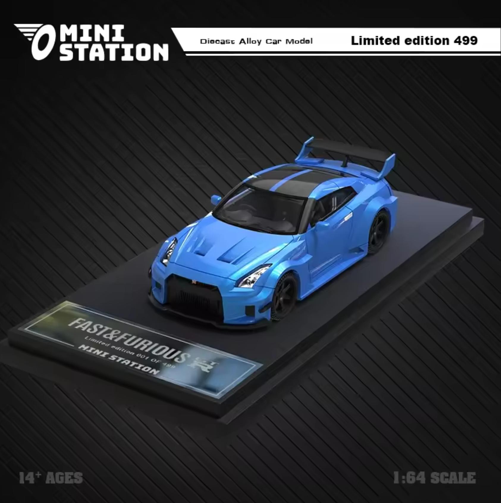 Mini Station Nissan R35 Fast and Furious Blue Dark