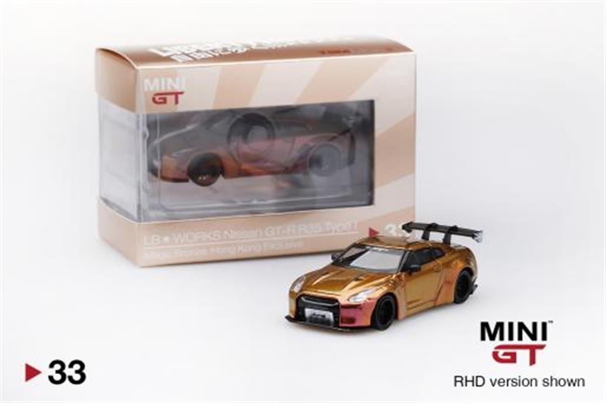 NISSAN GT-R (R35) LB Works Magic Bronze, MINI GT #33