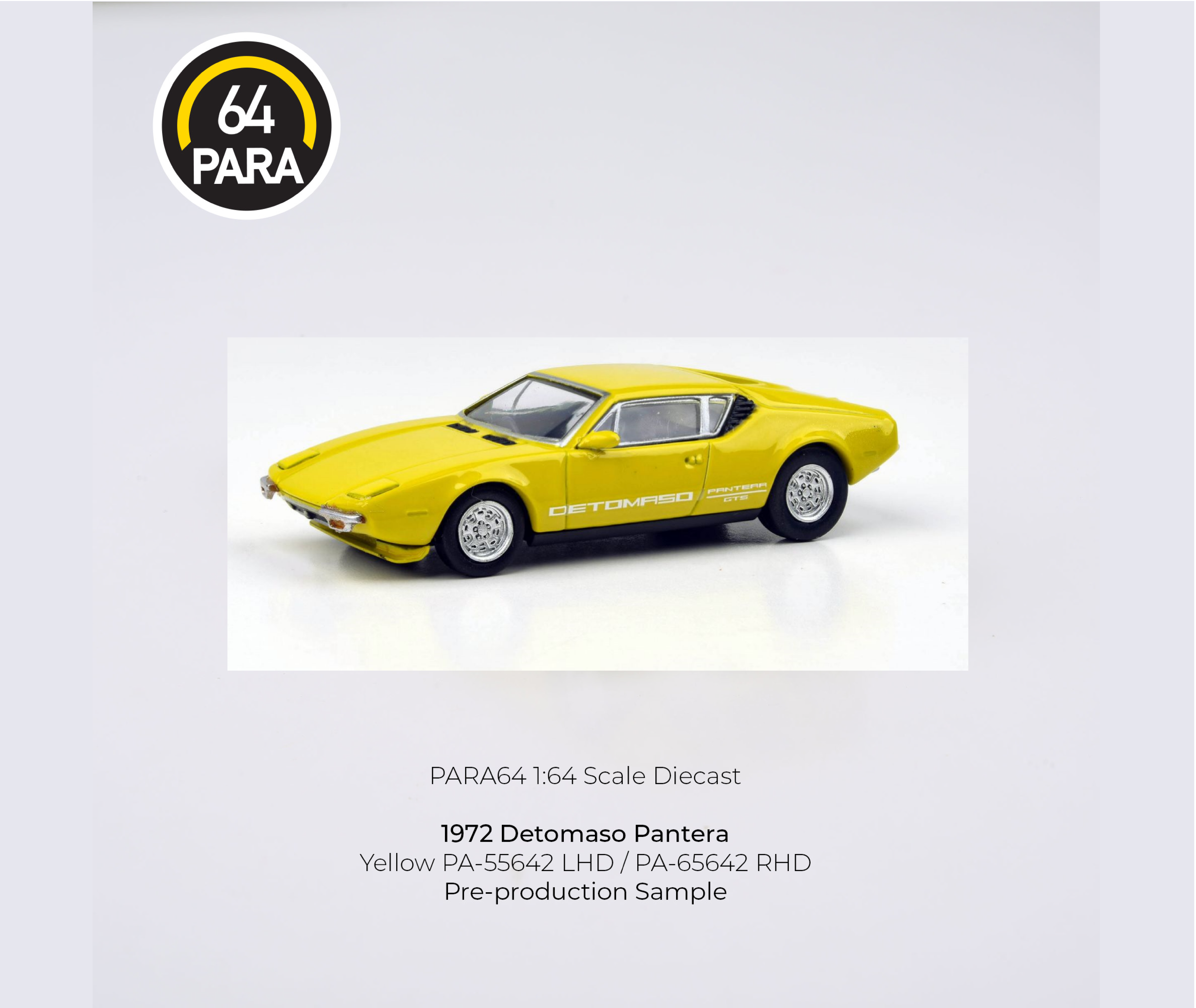 Para64 DeTomaso 1972 Pantera Yellow
