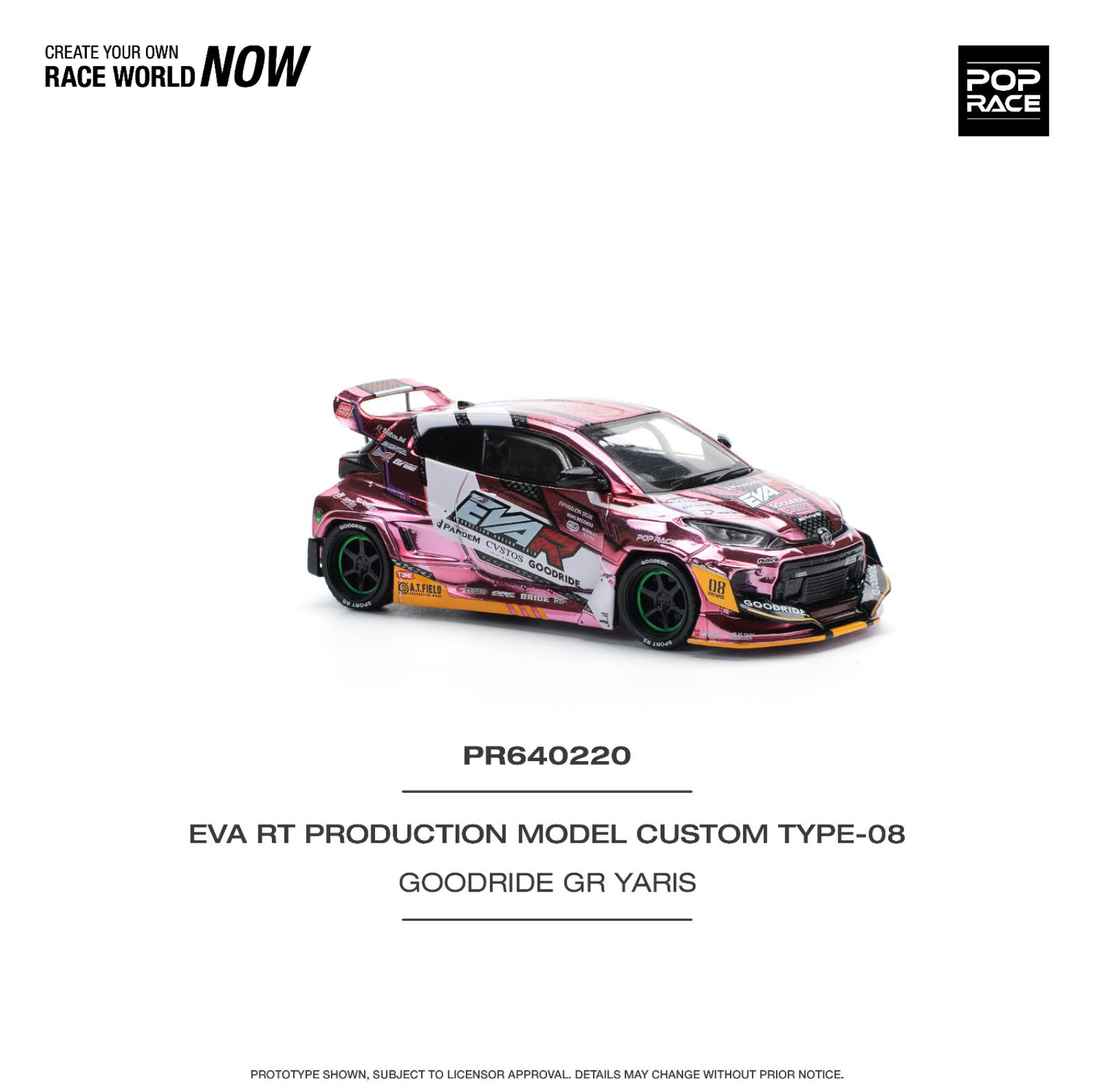 Pop Race EVA RT Production Model Custom TYPE-08 Goodride GR Toyota Yaris 