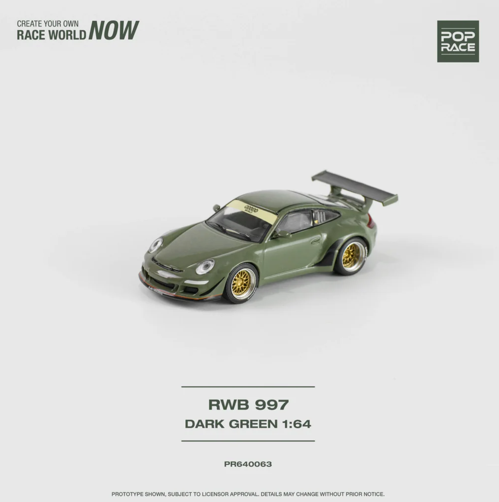 Pop Race Porsche 997 RWB Dark Green