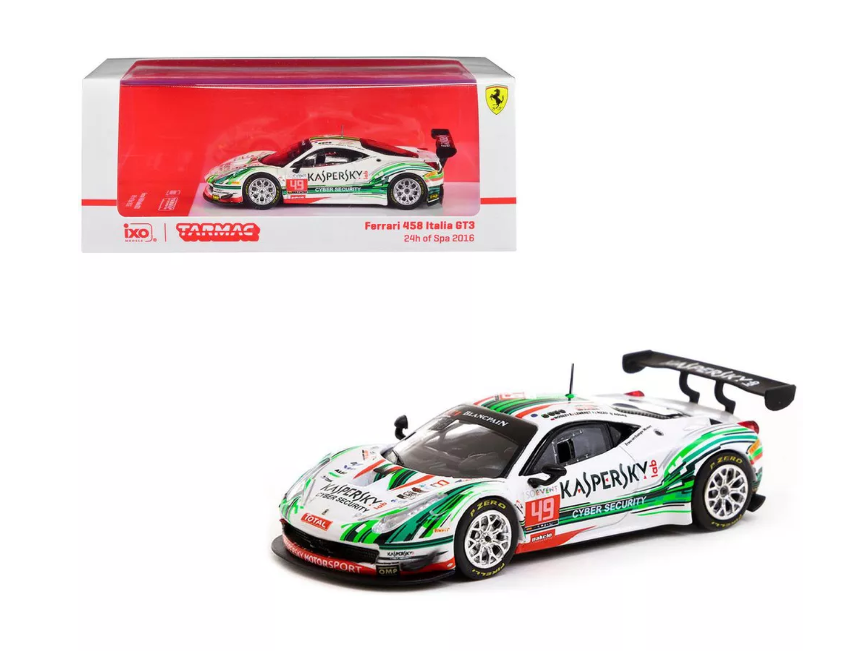 Tarmac Works Ferrari 458 italia GT3 24h of Spa 2016 Lemeret Aguas Moiseev Rizzo