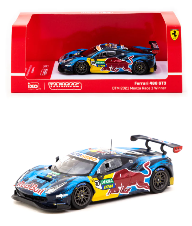 Tarmac Works Ferrari 488 GT3 DTM 2021 Monza Race 1 Winner Liam Lawson