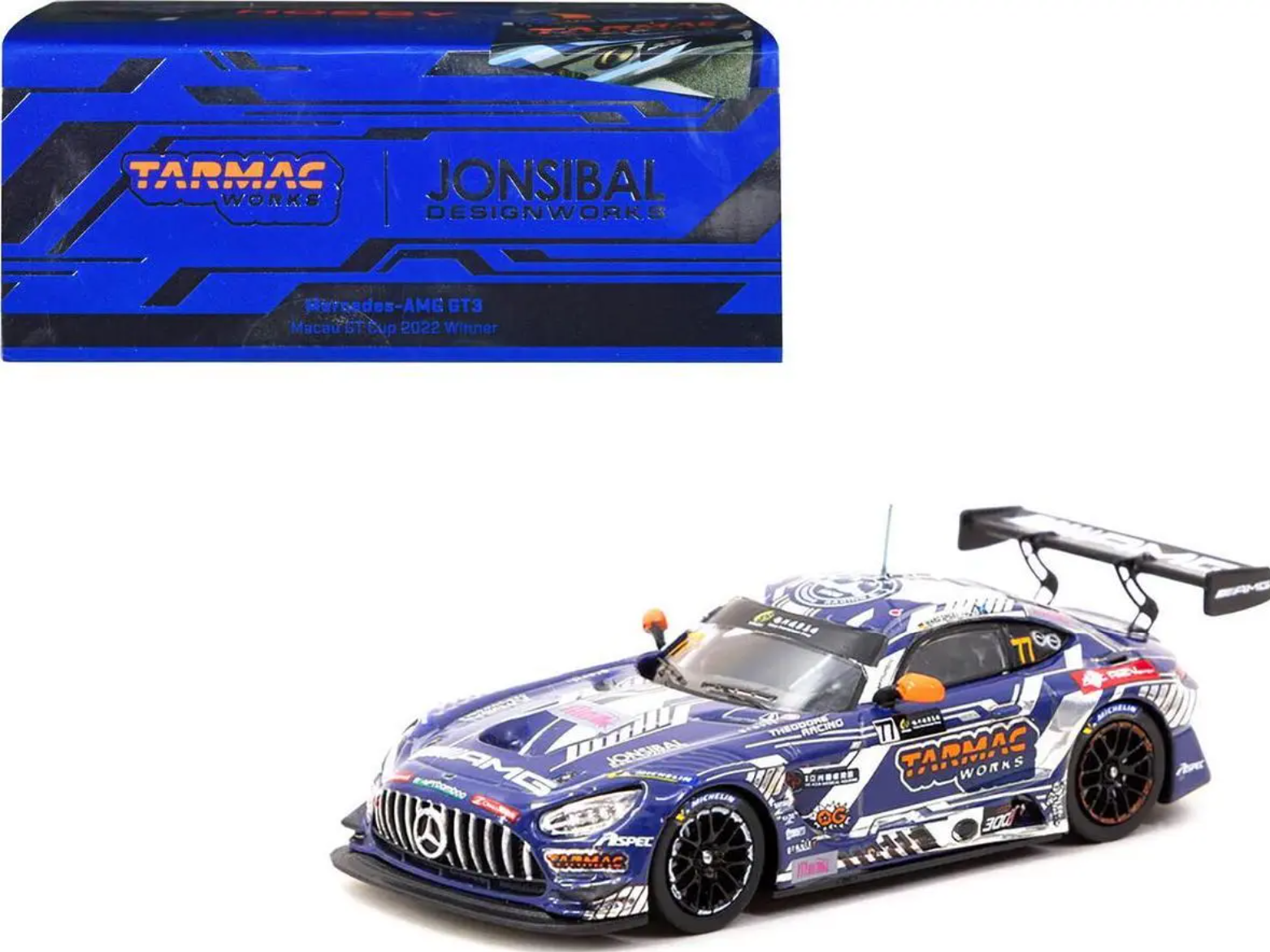 Tarmac Works Mercedes Amg GT3 Macau GT Cup 2022 Winner Craft-Bamboo Racing Maro Engel