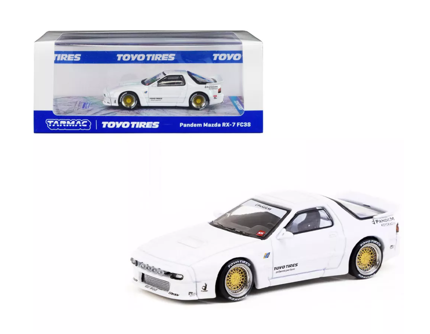 Tarmac Works Pandem Mazda RX-7 FC3S White
