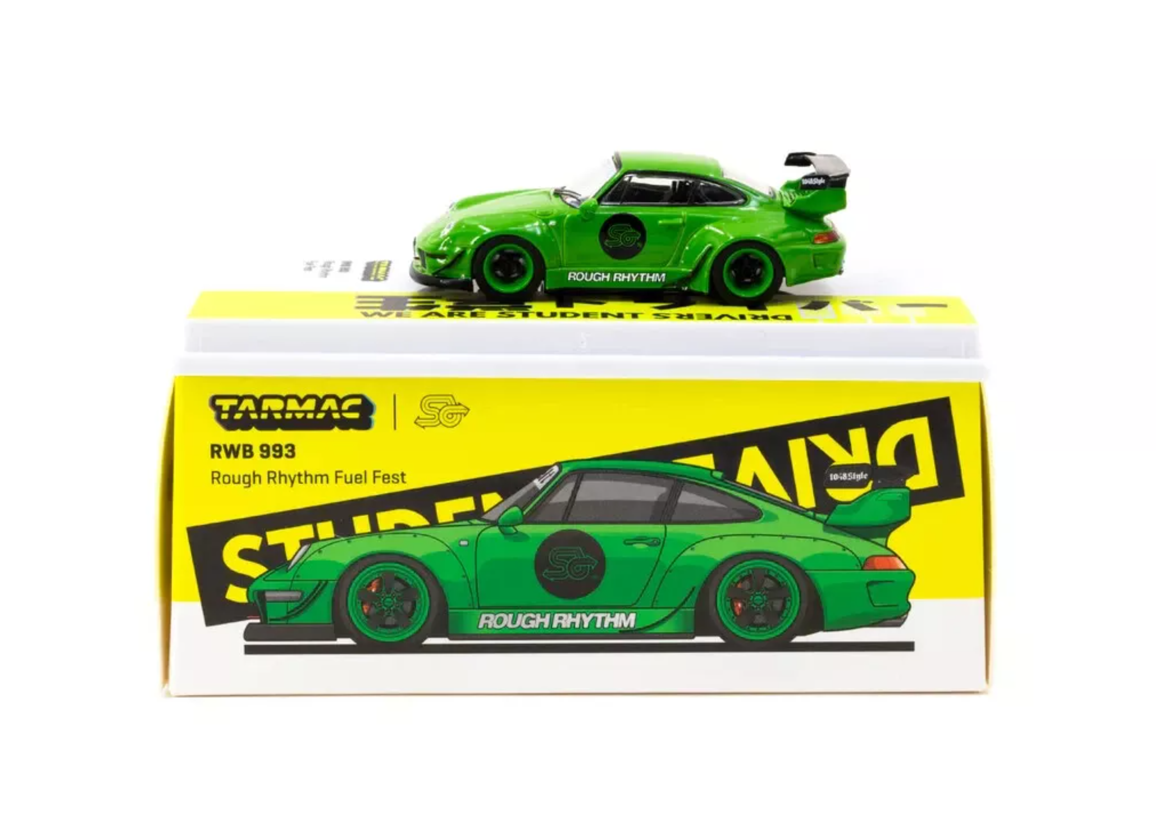 Tarmac Works Porsche RWB 993 Rough Rhythm Fuel Fest Student Driver Edition