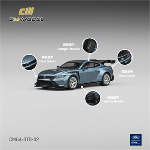 CM Model Ford Mustang GTD Thunder Blue