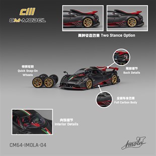 CM Model Pagani imola Carbon Red Stripe