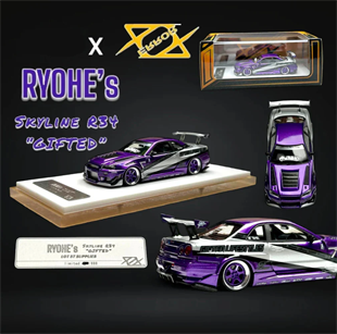 Error404 Nissan R34 RYOHE's Skyline Resin Model Purple