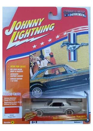 Johnny Lightning 1965 Ford Mustang White Lightning
