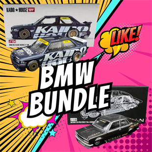 Mini GT Kaido House BMW Bundle Datsun 510 Pro Street Full Carbon V1