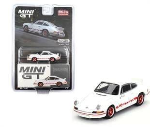 Mini GT Mijo Porsche 911 Carrera RS 2.7 Grand Prix White with Red Livery lhd