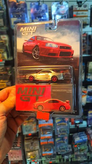 Mini GT Nissan Skyline GT-R R34 V-Spec Active Red CHASE
