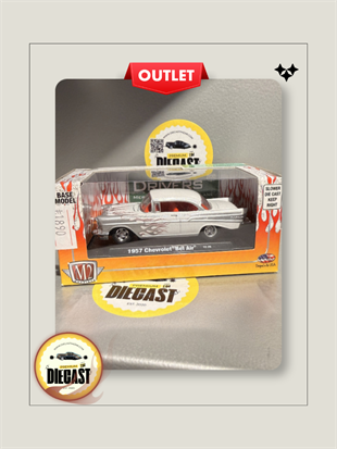 Outlet M2 Machines 1957 Chevrolet Bel Air White Gray Flames