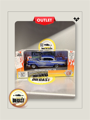 Outlet M2 Machines 1957 Chevrolet Bel Air Blue Gray Flames