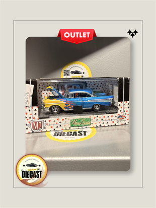 Outlet M2 Machines 1957 Chevrolet Bel Air Blue Yellow Flames