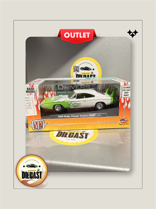 Outlet M2 Machines 1969 Dodge Charger Daytona Hemi Flames Green White