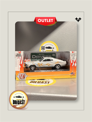 Outlet M2 Machines 1970 Ford Mustang Mach 1 Flames white