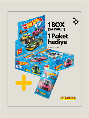 Panini Hot Wheels Koleksiyon Kartları 1 Kutu (24 Paket)