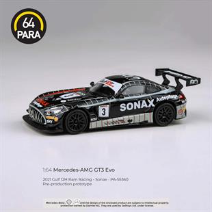 Para64 Mercedes AMG GT3 Evo 2021 Gulf 12hr Ram Racing Sonax Livery