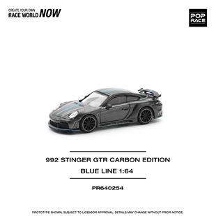 Pop Race Porsche 992 Stinger GTR Carbon Blue Stripe