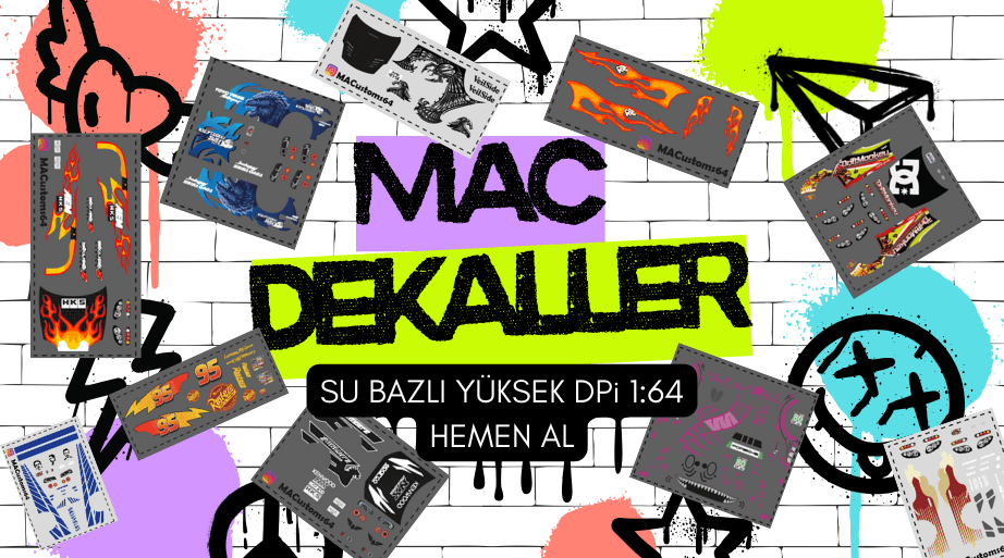 Su Bazlı Custom Dekaller MAC Customs