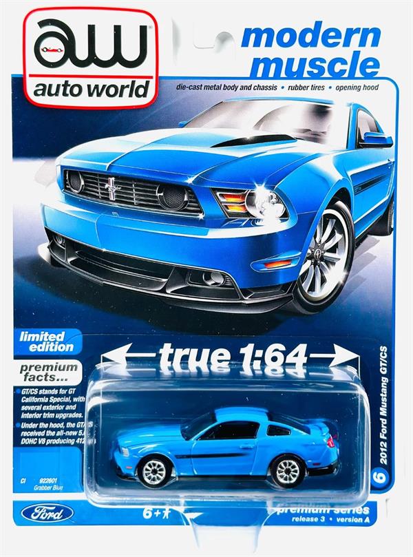 Auto World 2012 Ford Mustang GT/CS Grabber Blue