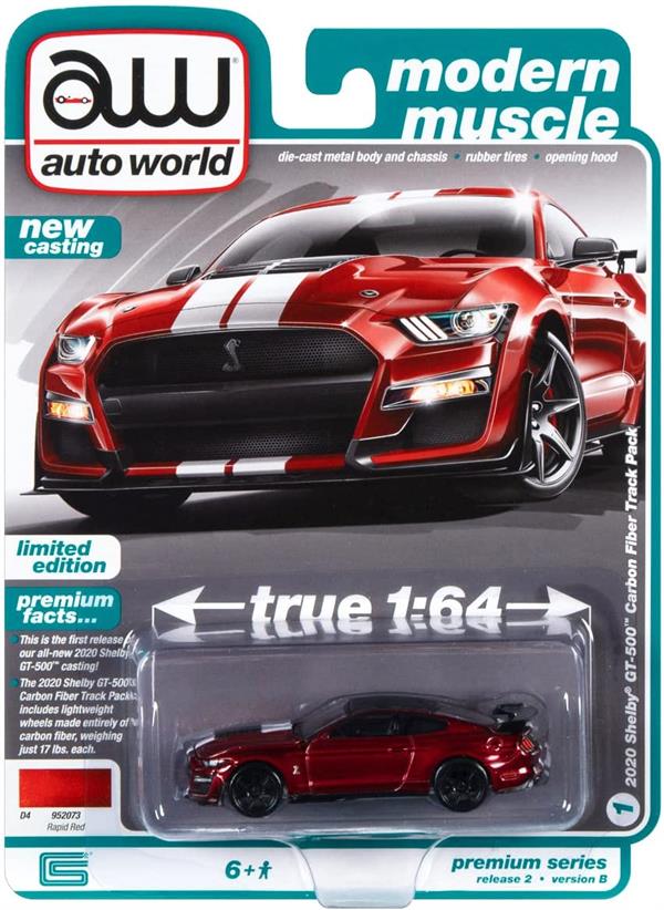 Auto World 2020 Shelby GT500 Carbon Fiber Track Pack Rapid Red
