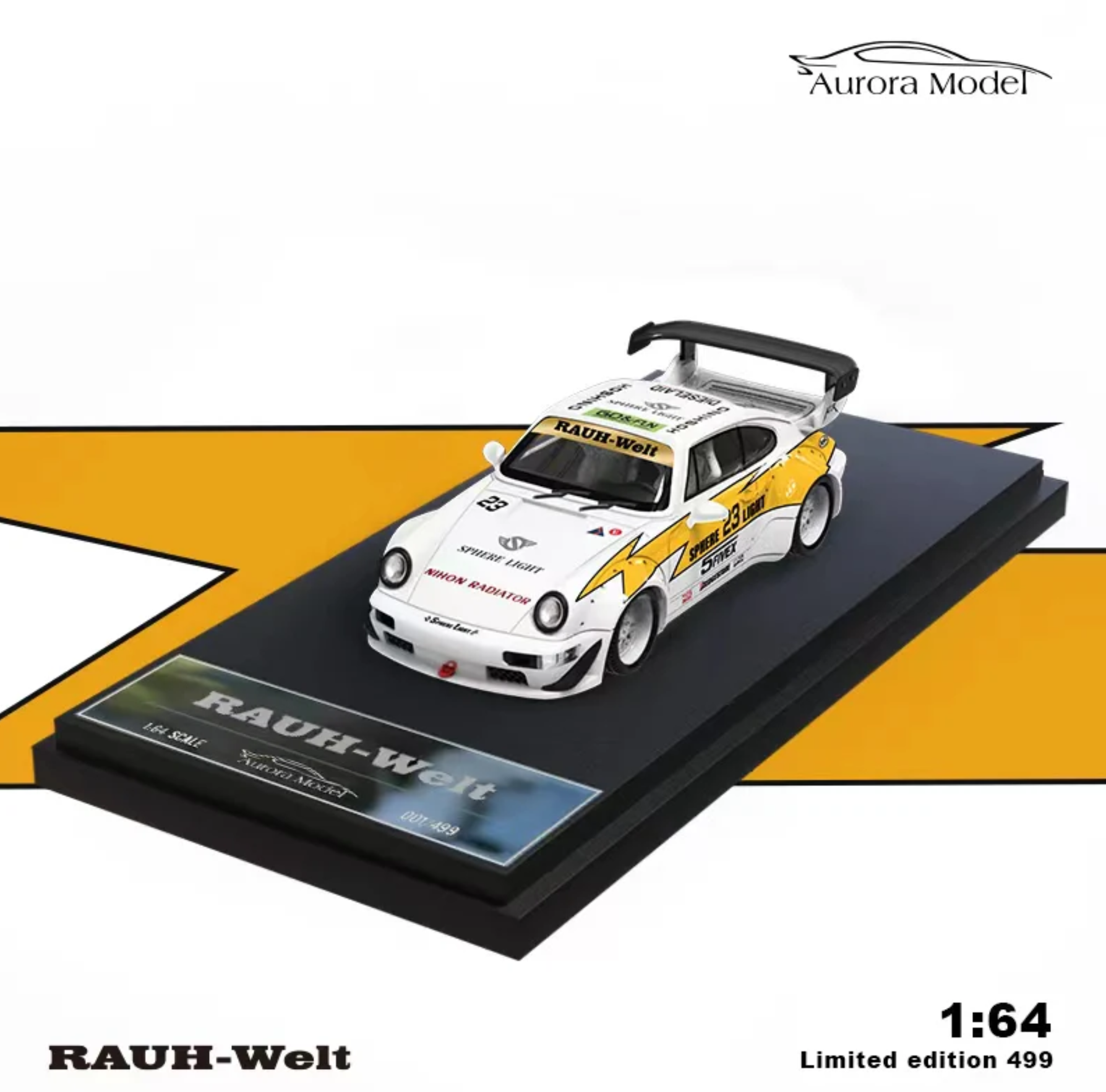 ミニカー Auroramode RWB964 VW-T1 trailer set Unboxing Aurora Model 1:64 VW T1 Wide Body Kit, Porsche RWB 964