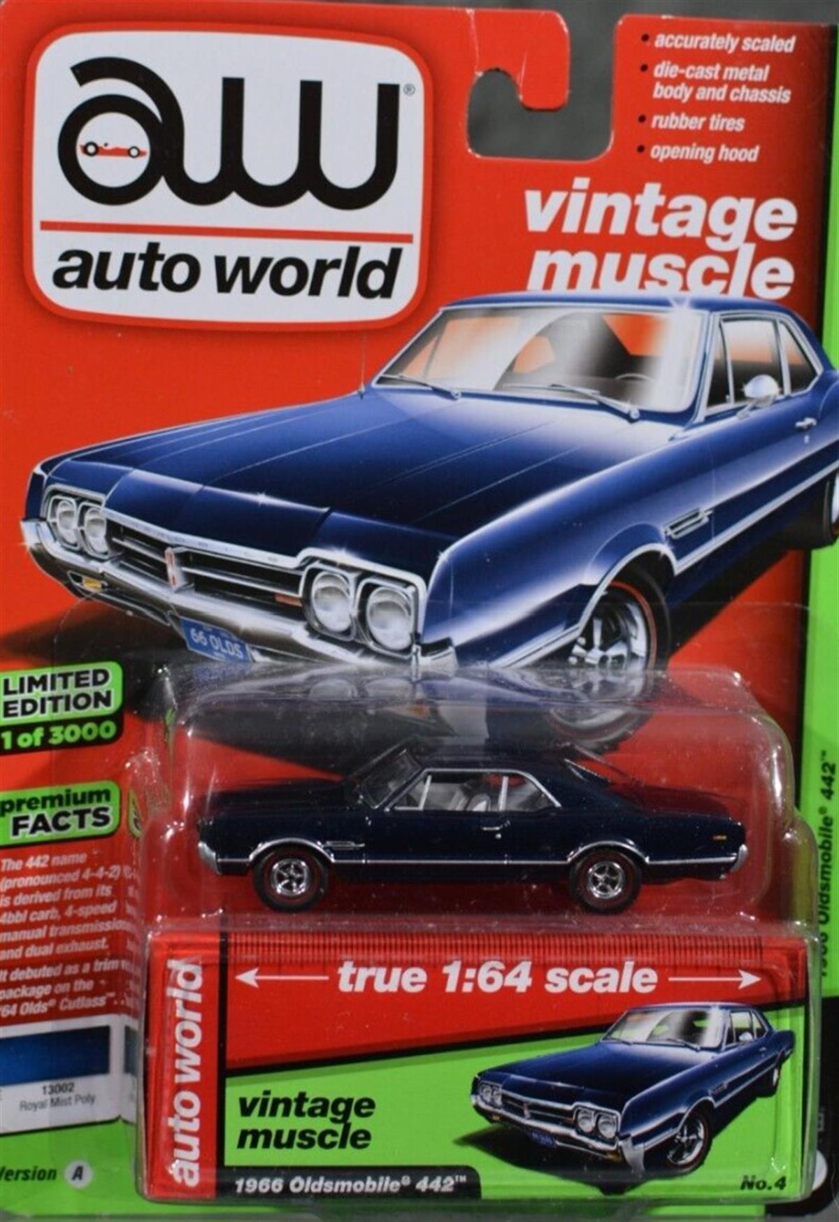 Auto World 1966 Oldsmobile 442 Royal Mist Poly