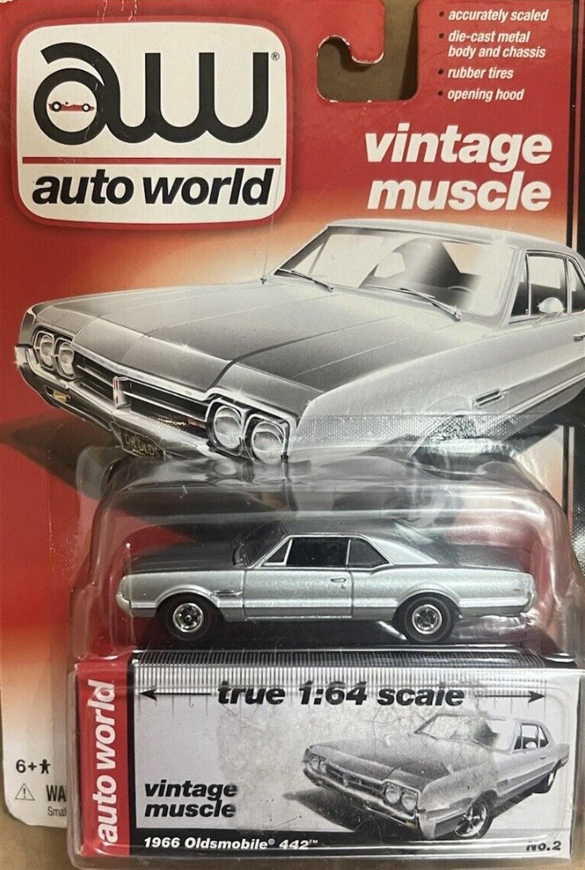 Auto World 1966 Oldsmobile 442 Silver