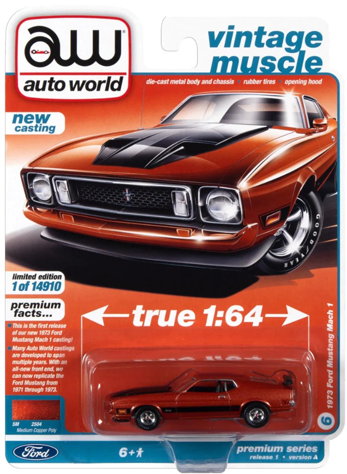 Auto World 1973 Ford Mustang Mach1 Medium Copper Poly