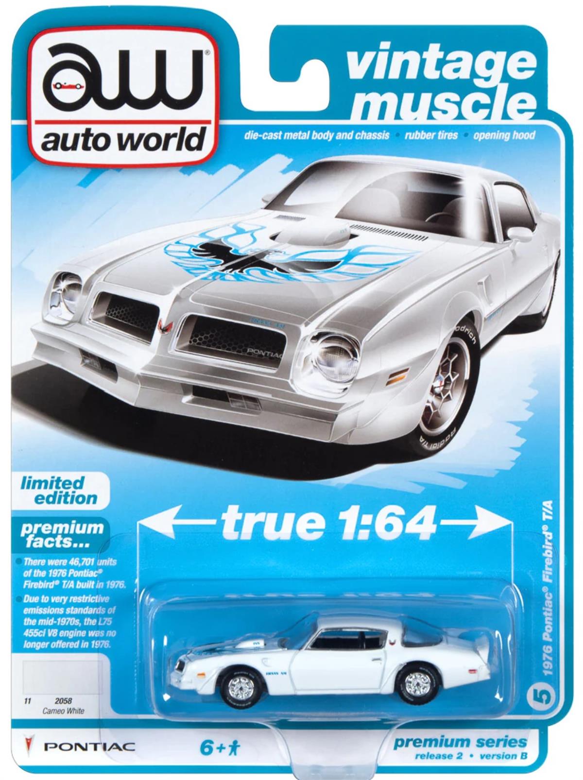 Auto World 1976 Pontiac Firebird T/A Cameo White