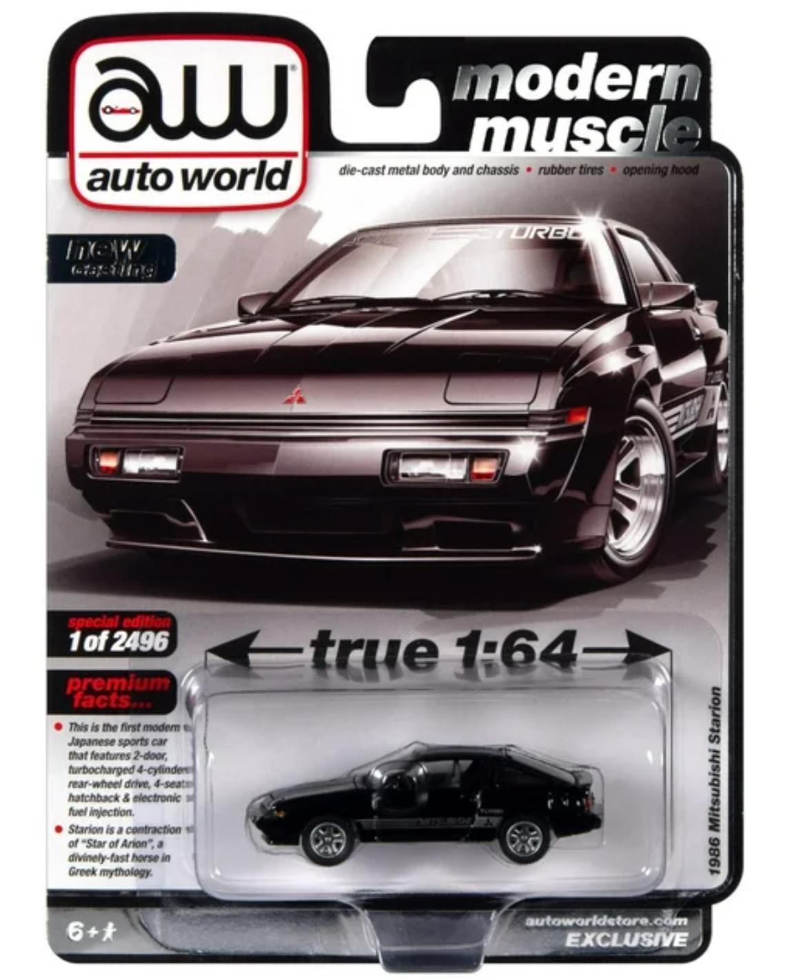 Auto World 1986 Mitsubishi Starion Black Aw Exclusive