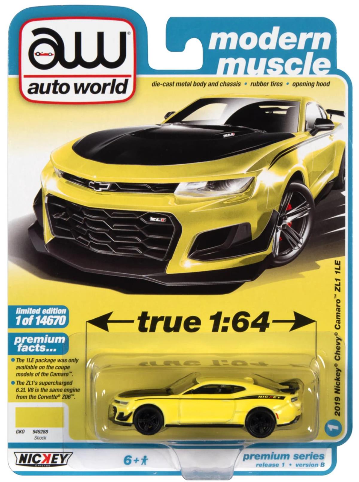 Auto World 2019 Nickey Chevrolet Camaro ZL1 1LE Shock
