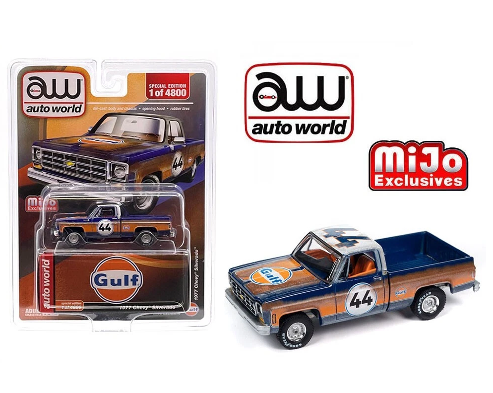 Auto World Mijo 1977 Chevy Silverado Gulf