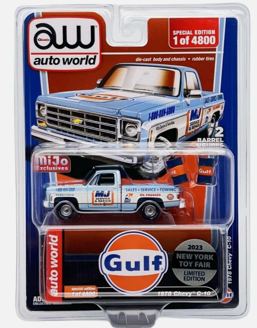 Auto World Mijo 1978 Chevrolet C-10 Gulf + Barrels