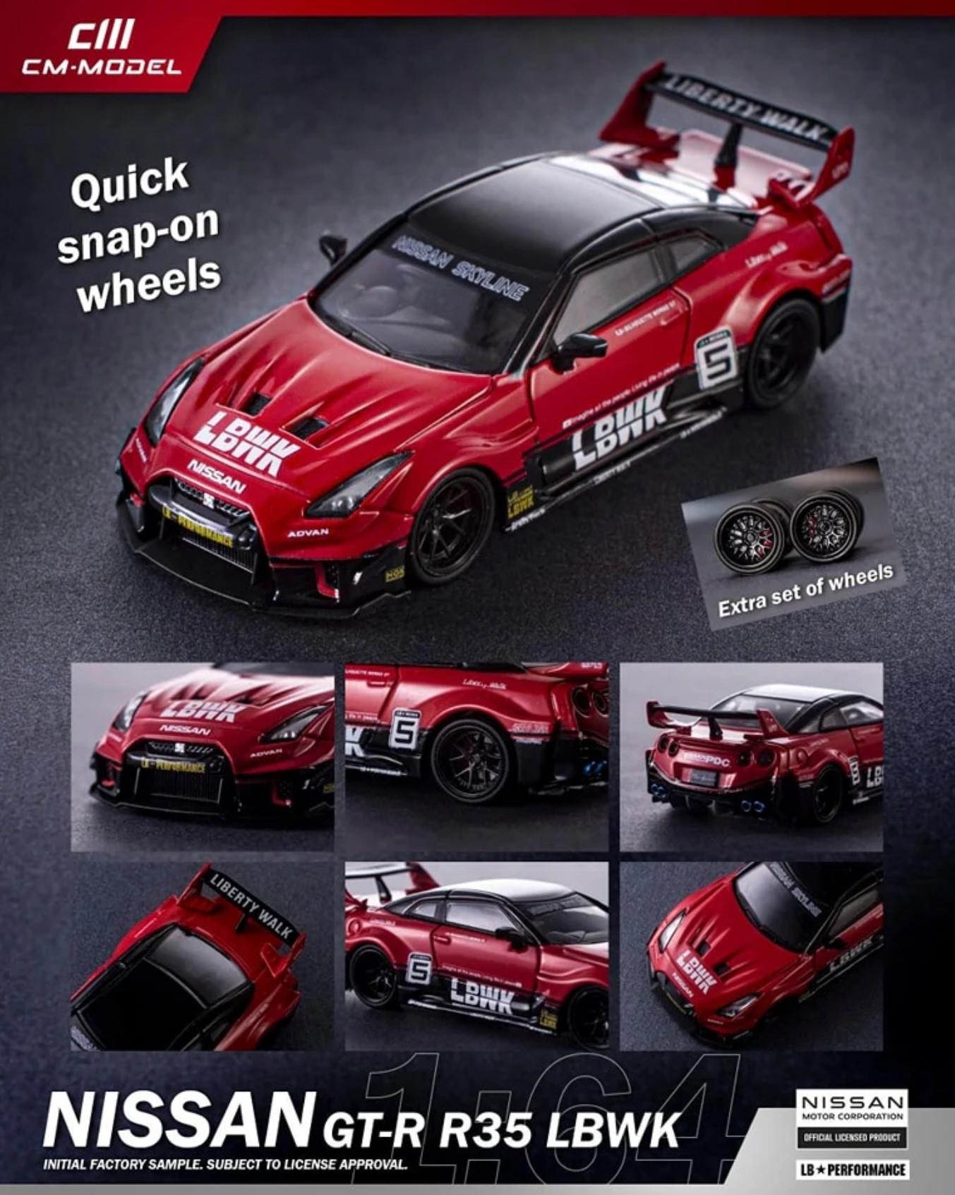 CM Model Nissan 35GT-RR LB Silhouette Works GT Red Black