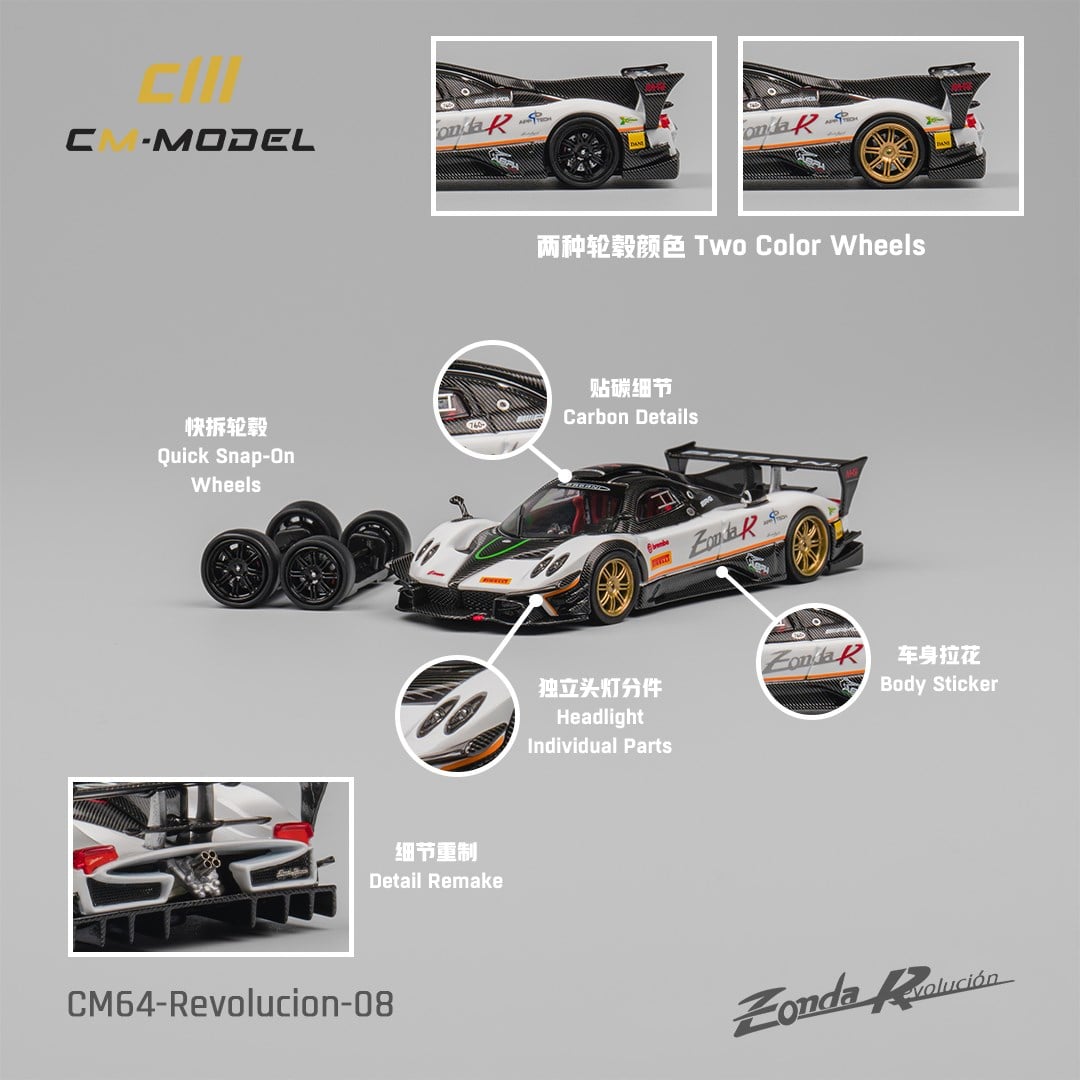 CM Model Pagani Zonda Revolucion White