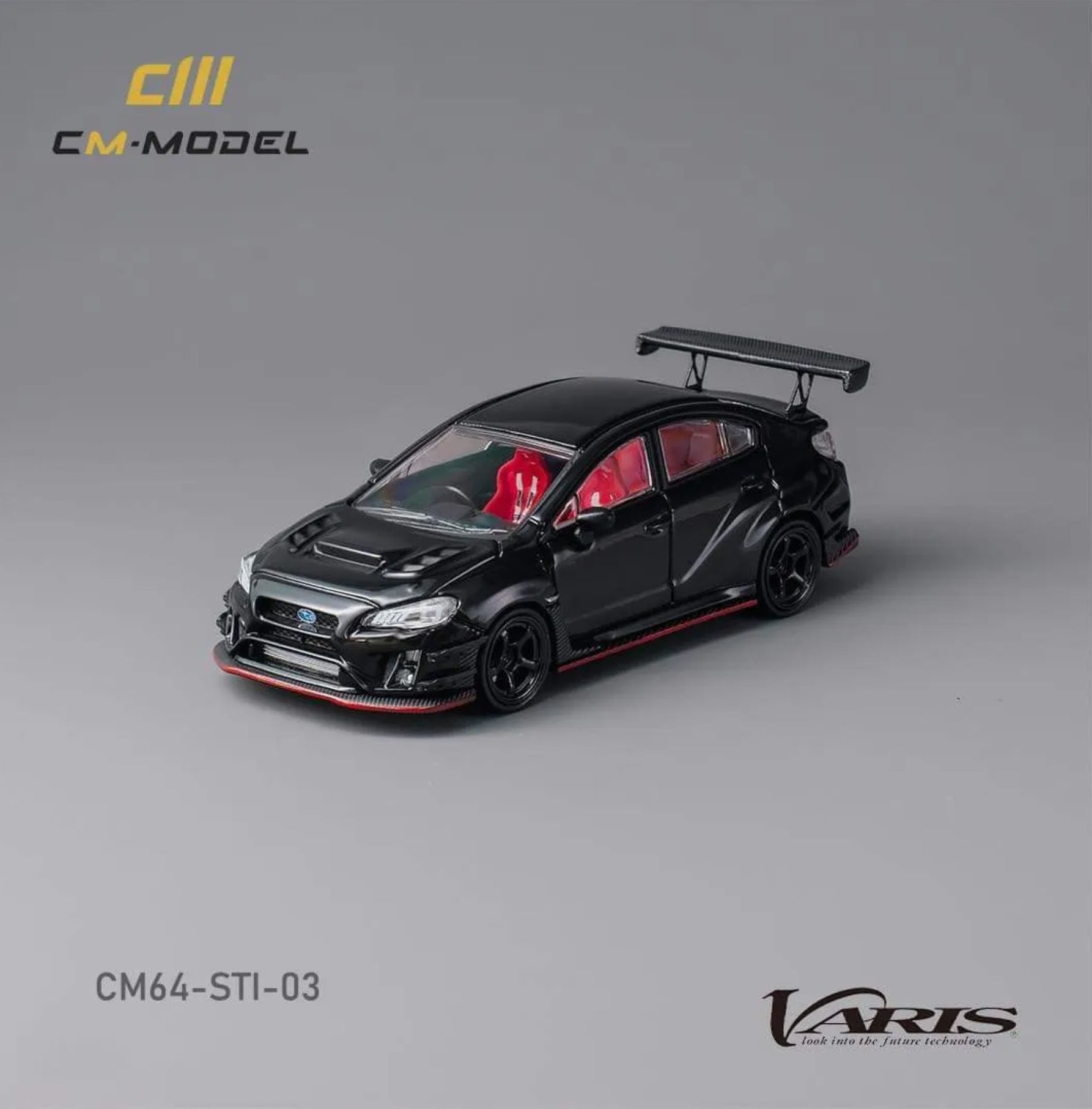 CM Model Subaru VAB WRX Sti S4 Wide Body Kit Black Flat S03