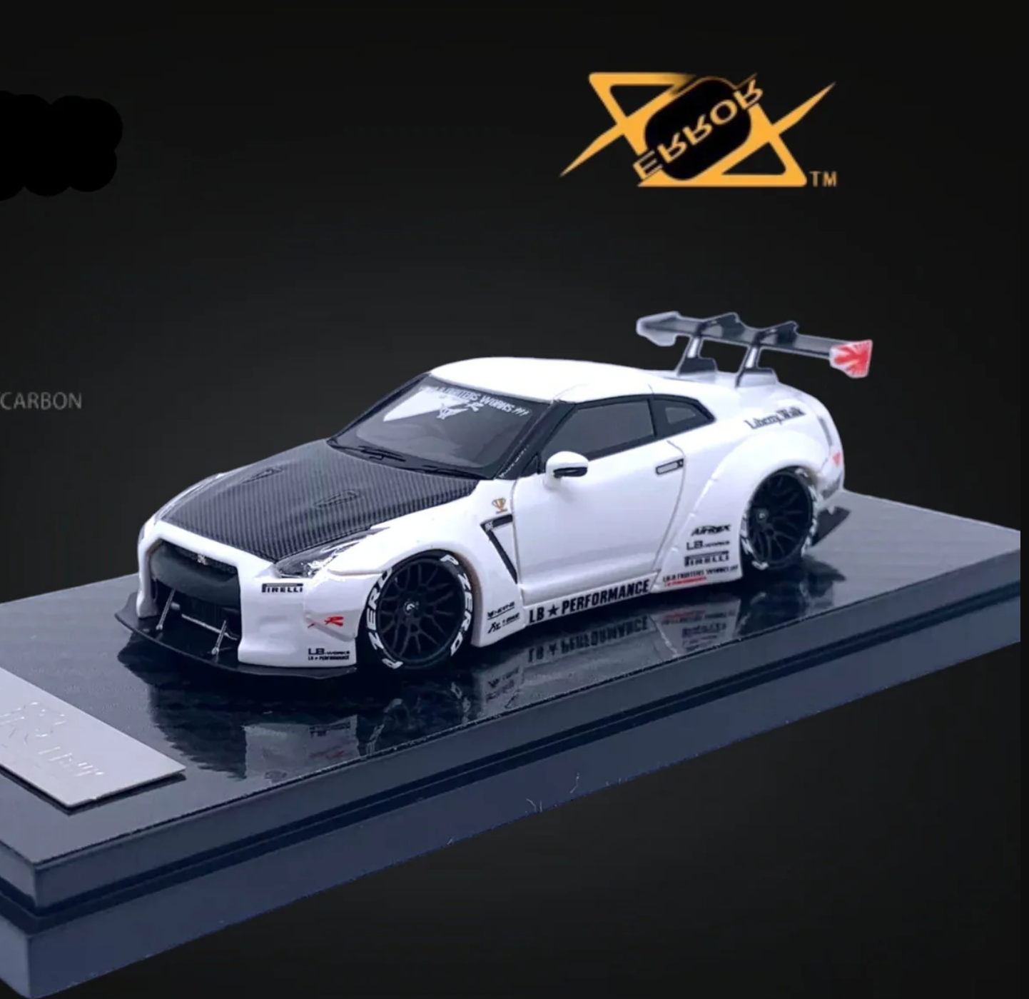 Error404 Nissan R35 LBWK White with Carbon Resin Model