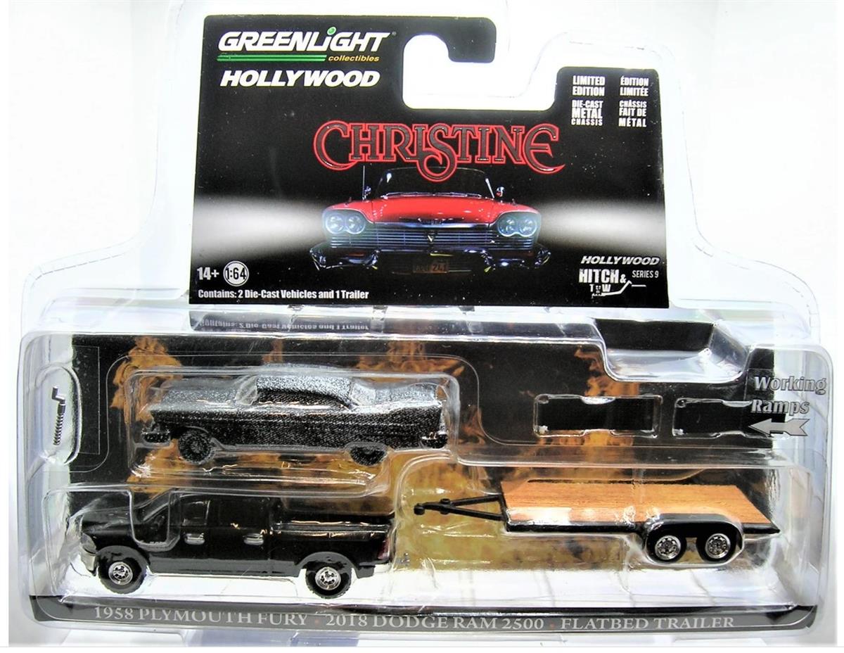 Greenlight 1958 Plymouth Fury + 2018 Dodge Ram 2500 flatbed Hollywood